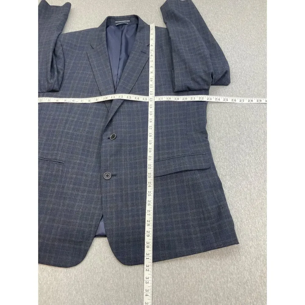 Tommy Hilfiger Blazer Men 44R Glen Plaid Wool Blend 2-Button Single Breast Lined